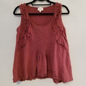 Deletta flowy red tank top